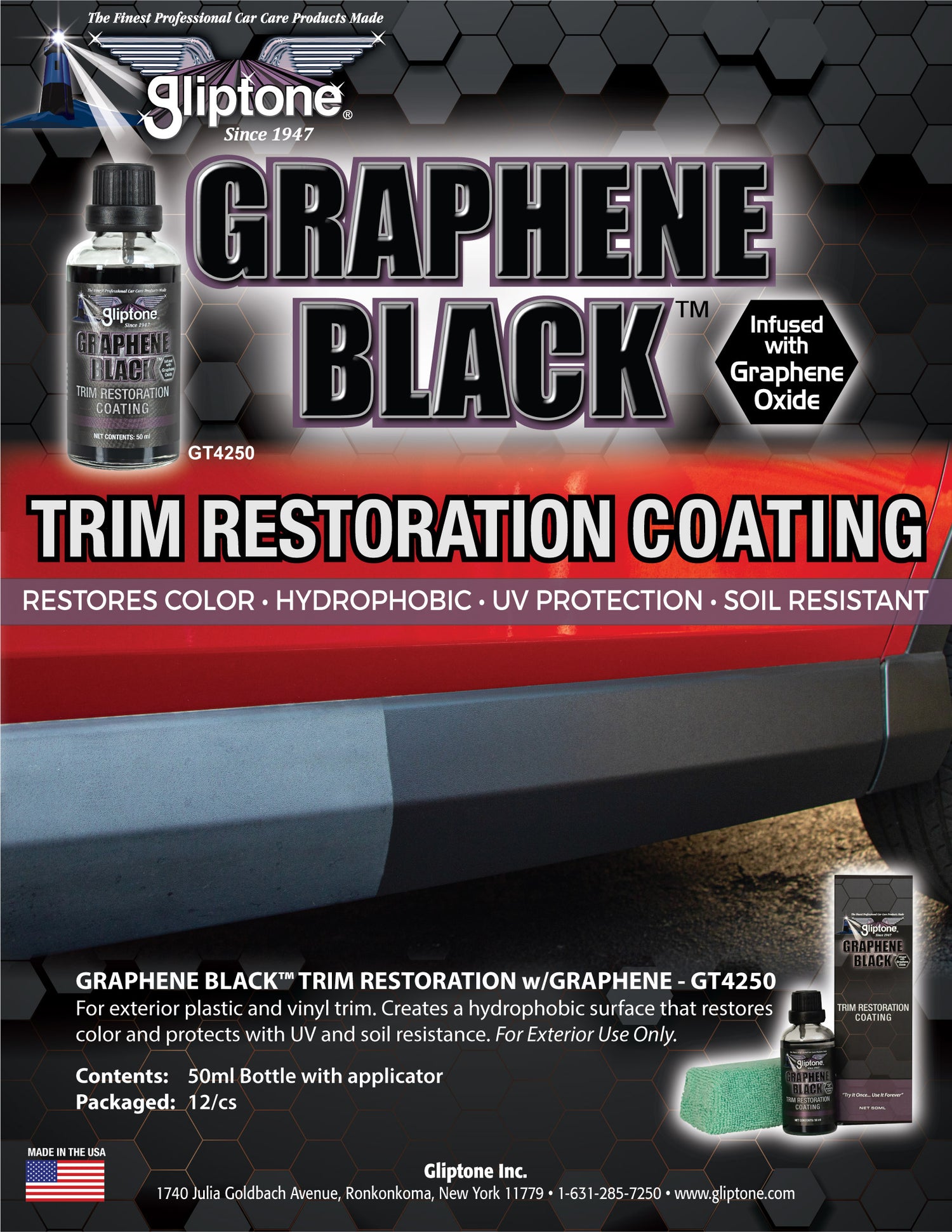 NEW Graphene Black for exterior trim restoration.  Long Term Solution!!!