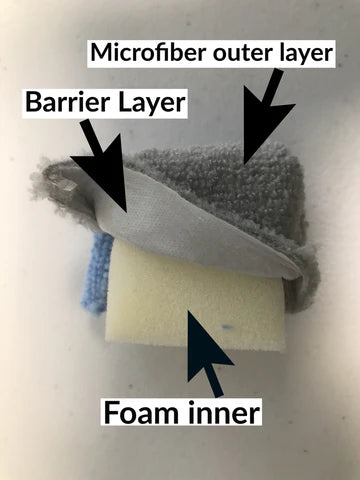 SAVER APPLICATOR MINI - Microfiber Applicator Spnge with Plastic Barrier 12 pack