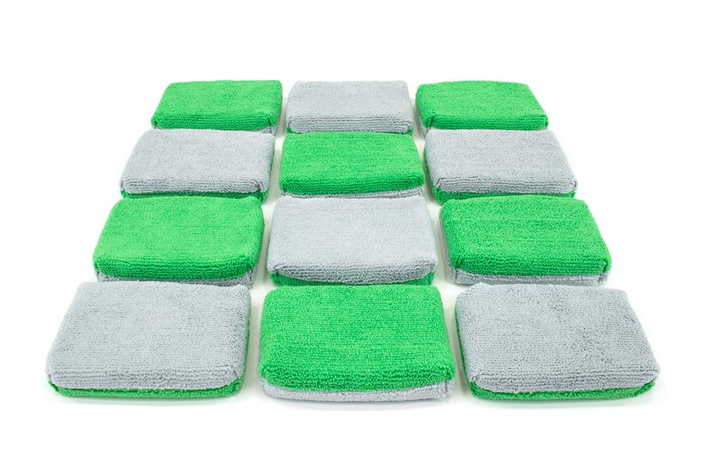 SAVER APPLICATOR THIN - Microfiber Applicator Sponge with Plastic Barrier 12pack