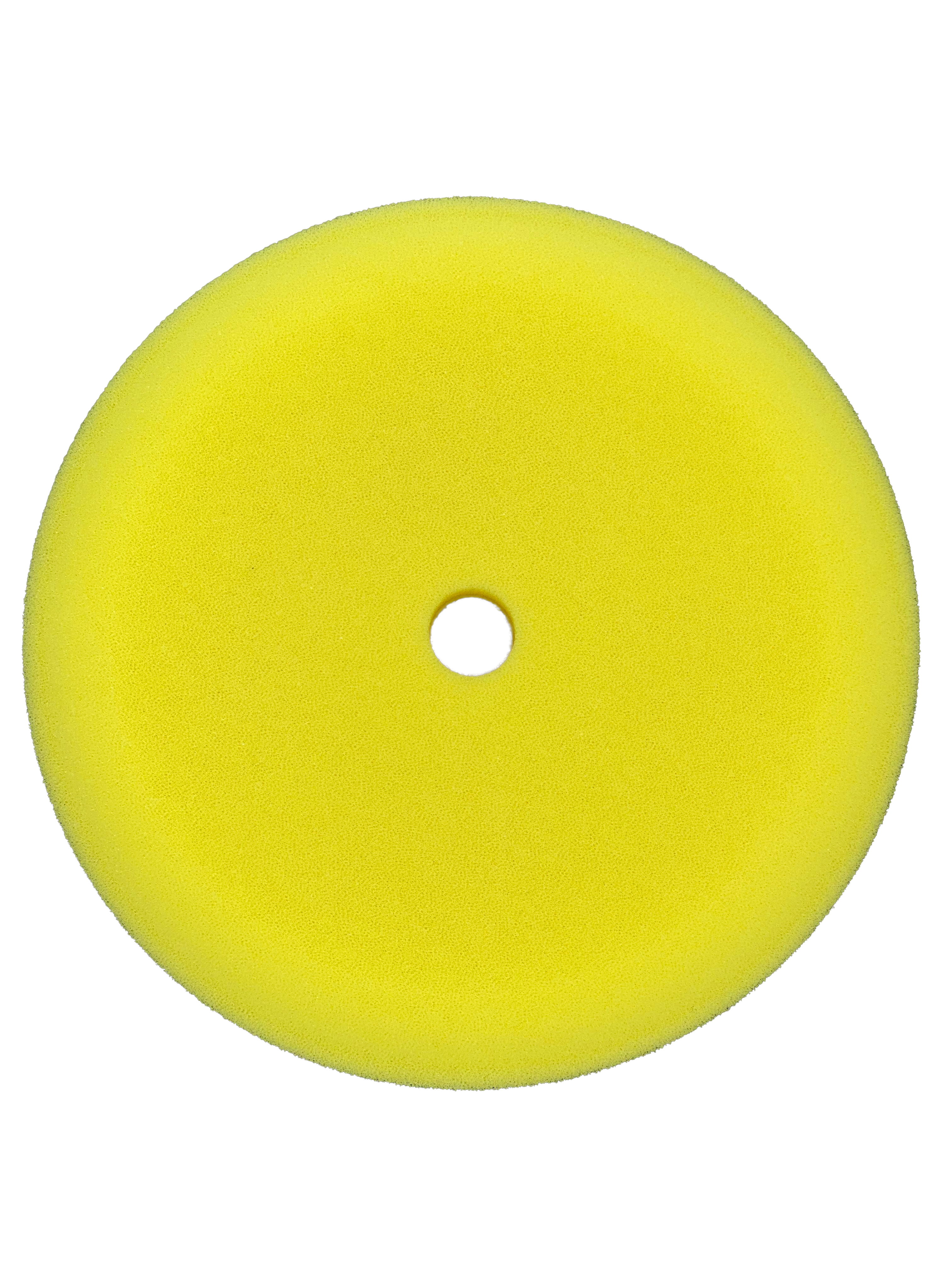 9" Yellow Medium Cut and Polish Foam Grip Pad, Contour Edge