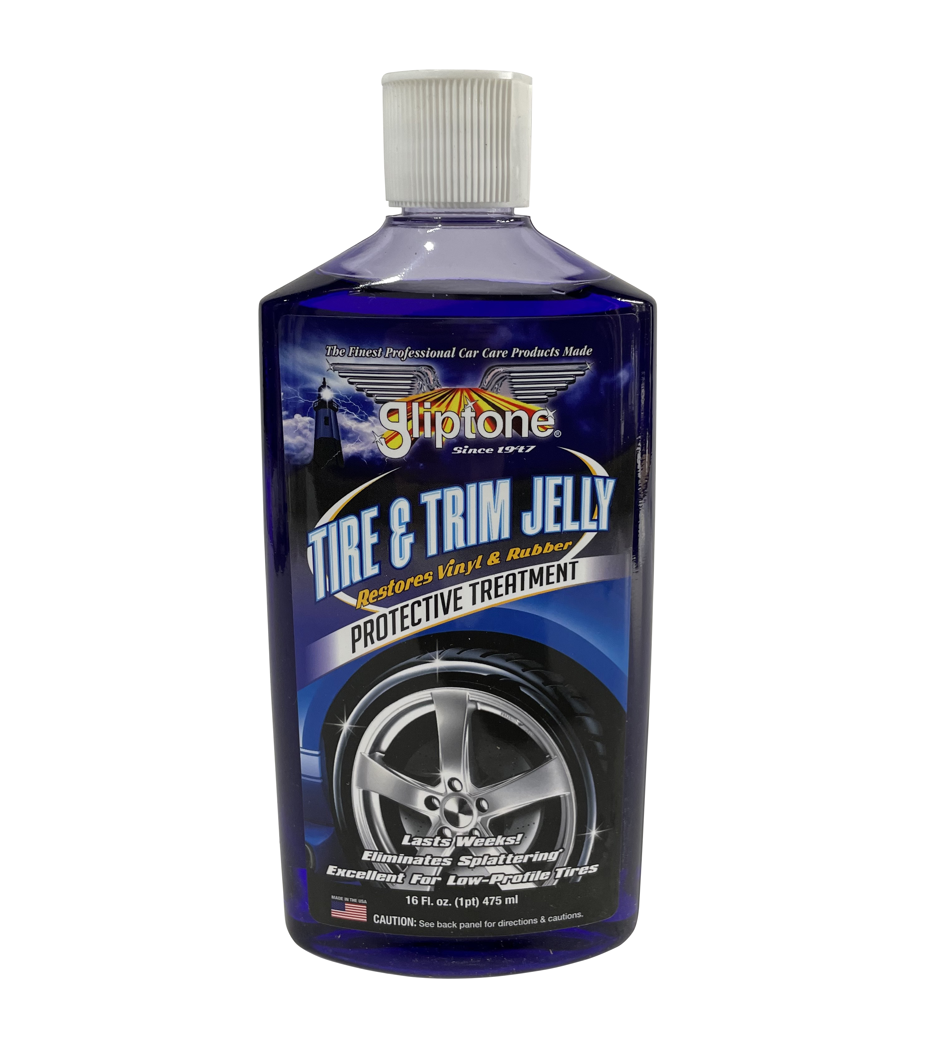 Gliptone True Blue Professional Tire Shine (22 oz) & Applicator Pad